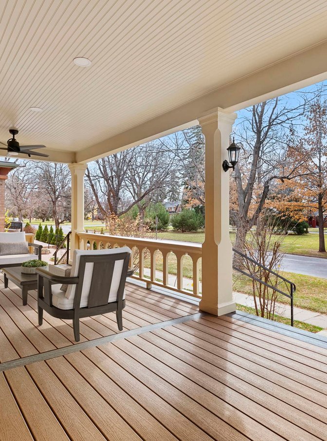 historic front porch renovation in Denver