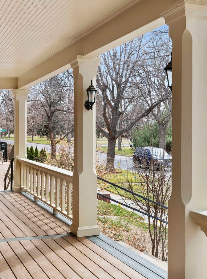 historic front porch renovation in Denver