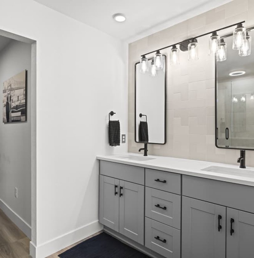 double mirror bathroom