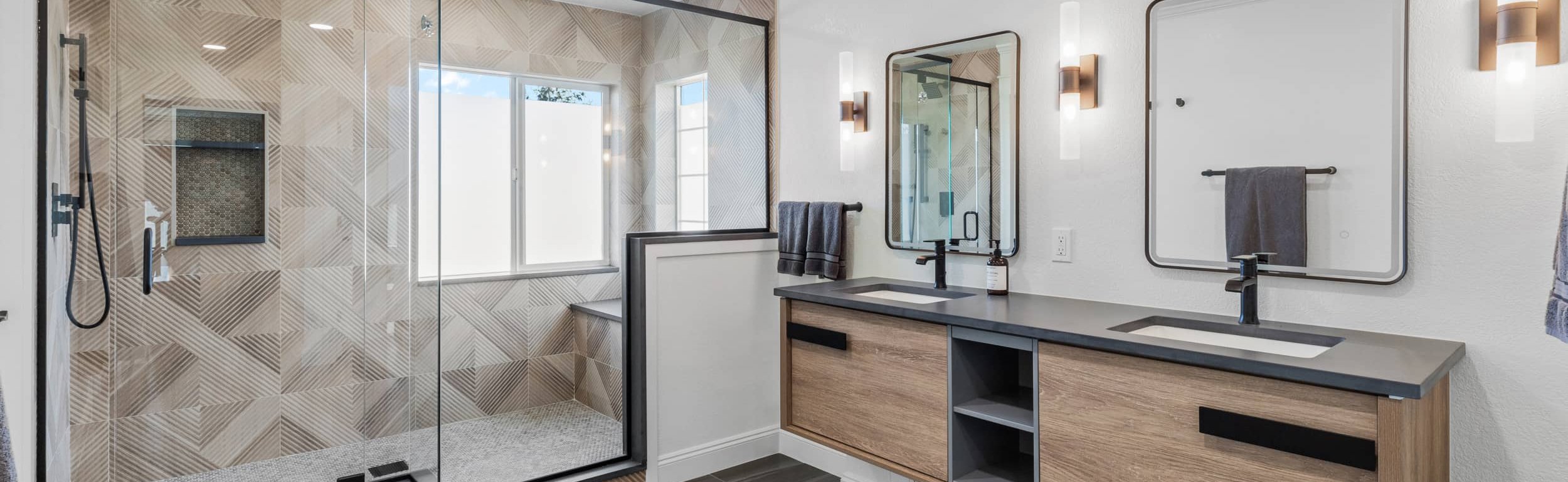 master suite bedroom and bathroom in Commerce City